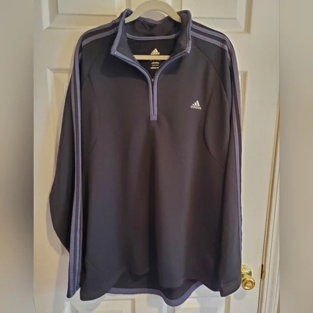 Adidas Men's 1/4 Zip Pullover Black Size XXL